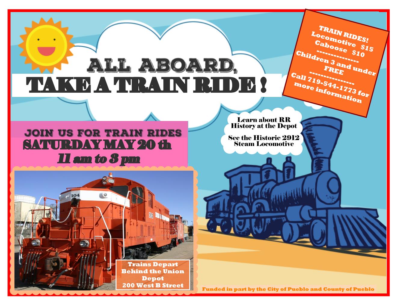 Train Rides at the Depot, Saturday May 20! – Pueblo Railway Museum